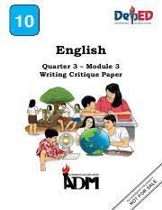 GRADE 10 ENGLISH-MODULE 3